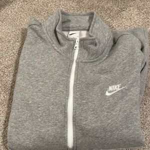Nike Heather Gray Full-Zip Jacket